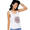 Casual  Scoop Neck Printed Tank Top For Women