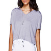 Casual V-Neck High Low T-Shirt For Women