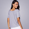 Casual V-Neck High Low T-Shirt For Women