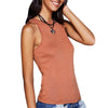 Casual Round Neck Solid Color Tank Top For Women