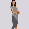Asymmetrical Striped Tank Casual Dress
