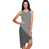 Asymmetrical Striped Tank Casual Dress