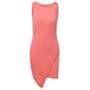 Stylish Round Neck Sleeveless Asymmetric Dress For Women