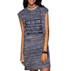 Graphic Applique Slit Tee Dress
