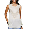 Rhinestone Drop Armhole Long Tank Top