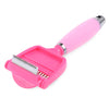 Pet Deshedding Tool 2-in-1 Dogs Cats Fur Long Short Hair Grooming Brush Comb Rake with Soft Silicone Handle