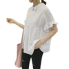 Chic Peter Pan Collar Flounced Pure Color Blouse for Women
