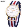 ANGIE ST7203G Men Quartz Watch Swiss Movt 3ATM Detachable Nylon Strap Wristwatch