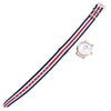 ANGIE 16SS42 Female Quartz Watch Imported Movt Detachable Nylon Band 3ATM Wristwatch