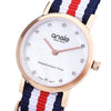 ANGIE 16SS42 Female Quartz Watch Imported Movt Detachable Nylon Band 3ATM Wristwatch
