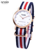 ANGIE 16SS42 Female Quartz Watch Imported Movt Detachable Nylon Band 3ATM Wristwatch