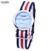 ANGIE 16SS42 Female Quartz Watch Imported Movt Detachable Nylon Band 3ATM Wristwatch