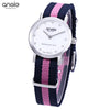 ANGIE 16SS42 Female Quartz Watch Imported Movt Detachable Nylon Band 3ATM Wristwatch