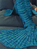 Comfortable Multicolor Knitted Throw Mermaid Tail Design Blanket For Adult