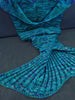 Comfortable Multicolor Knitted Throw Mermaid Tail Design Blanket For Adult