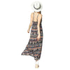 Halter Printed Ankle-Length Dress