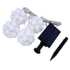 Solar Powered LED Rose Flower Lamp RGB Fairy String Light