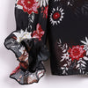 Sexy Plunging Neck Long Sleeve Floral Print Blouse For Women
