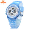 HOSKA H003S Digital Quartz Children Sport Watch Chronograph Calendar Alarm Backlight 5ATM Wristwatch