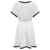 Sweet Round Collar Lacework Patchwork Slim Mini Dress for Women