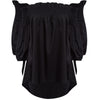 Sexy Off The Shoulder Ruffle Loose T-shirt for Women
