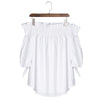 Sexy Off The Shoulder Ruffle Loose T-shirt for Women