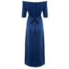 Bohemian Off The Shoulder Lace Patchwork Lace-up Dress for Women