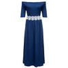 Bohemian Off The Shoulder Lace Patchwork Lace-up Dress for Women