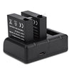 KingMa BM038 Triple USB Charger with 2pcs 1400mAh Battery for XiaoYi AZ16 Camera