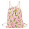 Cute Retro Canvas Drawstring Backpack 3D Printing Gym Beach Bag School Bag Fitness Tote Sack