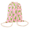 Cute Retro Canvas Drawstring Backpack 3D Printing Gym Beach Bag School Bag Fitness Tote Sack
