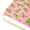 Cute Retro Canvas Drawstring Backpack 3D Printing Gym Beach Bag School Bag Fitness Tote Sack