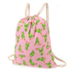 Cute Retro Canvas Drawstring Backpack 3D Printing Gym Beach Bag School Bag Fitness Tote Sack
