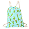 Cute Retro Canvas Drawstring Backpack 3D Printing Gym Beach Bag School Bag Fitness Tote Sack
