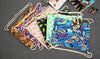 Cute Retro Canvas Drawstring Backpack 3D Printing Gym Beach Bag School Bag Fitness Tote Sack