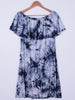 Tie Dye Off The Shoulder Casual Dress