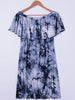 Tie Dye Off The Shoulder Casual Dress