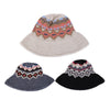 Vintage Jacquard Pattern Color Mixing Knitted Hat for Ladies