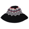 Vintage Jacquard Pattern Color Mixing Knitted Hat for Ladies