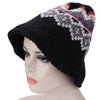 Vintage Jacquard Pattern Color Mixing Knitted Hat for Ladies