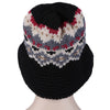 Vintage Jacquard Pattern Color Mixing Knitted Hat for Ladies