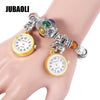 JUBAOLI 1134 Female Quartz Watch Arabic Numerals Scale Elephant Decoration Pendant Wristwatch
