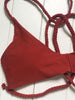 Fashion Solid Color Back Strappy Bikini Set For Women