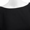 Round Collar Bat Sleeve Loose Slit Back Knotted Blouse