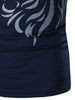 Tattoo Style Tiger Print Round Neck Long Sleeve T-Shirt For Men