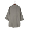 Turn-down Collar Loose Big Pocket Tencel Blouse for Ladies