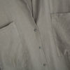 Turn-down Collar Loose Big Pocket Tencel Blouse for Ladies