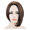 Vogue Side Bang Kanekalon Short Mixed Color Straight Fluffy Women's Synthetic Bob Wig