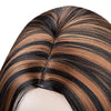 Vogue Side Bang Kanekalon Short Mixed Color Straight Fluffy Women's Synthetic Bob Wig