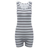 Casual U Neck Allover Stripe Bodycon Romper for Women